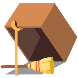 broom and mouse trap