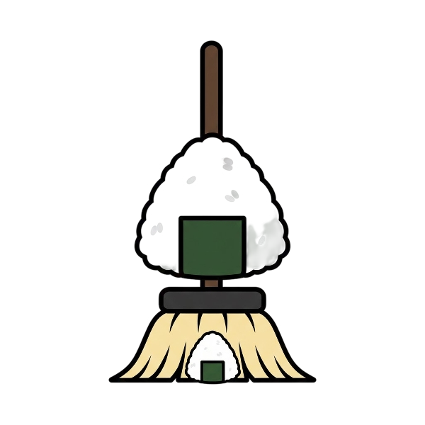 Broom and Rice ball
