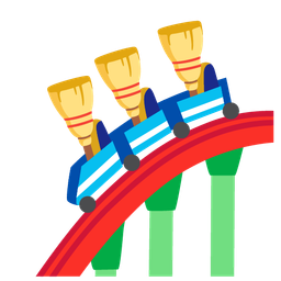 broom and roller coaster