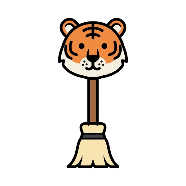 Broom and Tiger face