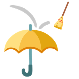 broom and umbrella