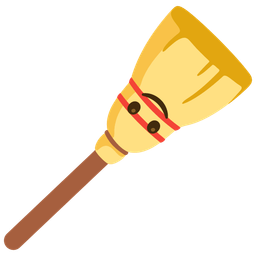 Broom and Upside-down face