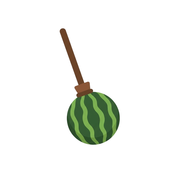 Broom and Watermelon