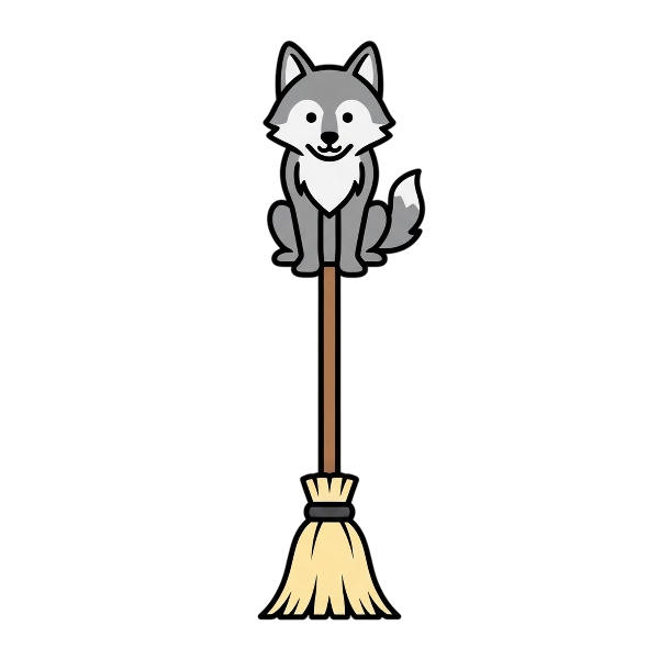 Broom and Wolf