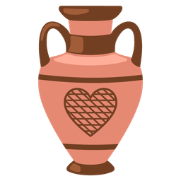brown heart and amphora