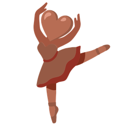 brown heart and ballet shoes