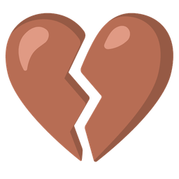 brown heart and broken heart
