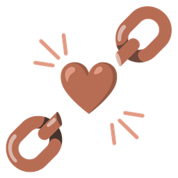 brown heart and chains