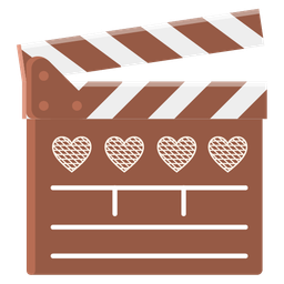 brown heart and clapper board