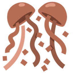 brown heart and confetti ball