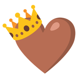 brown heart and crown