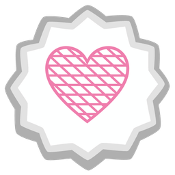 brown heart and fish cake with swirl