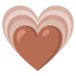 Brown heart and Growing heart