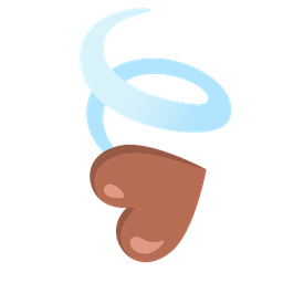 brown heart and leaf fluttering in wind