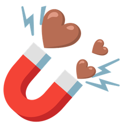 brown heart and magnet