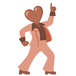 brown heart and mirror ball