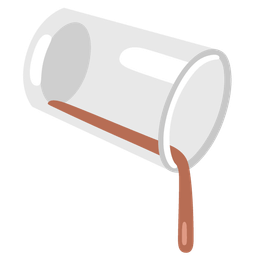 brown heart and pouring liquid