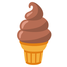 brown heart and soft ice cream