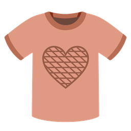 brown heart and t-shirt