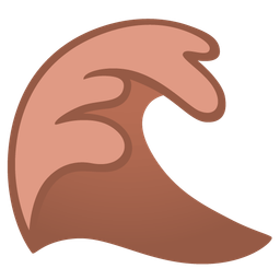 brown heart and water wave