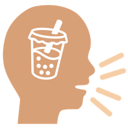 Bubble tea and Bust in silhouette