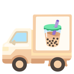 Bubble tea and Delivery truck