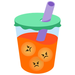Bubble tea and Enraged face