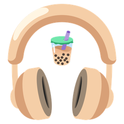 Bubble tea and Headphone