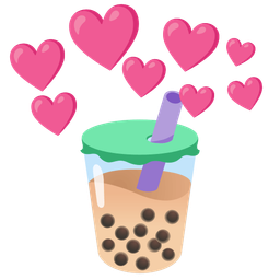 Bubble tea and Heart with arrow