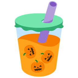 Bubble tea and Jack-o-lantern