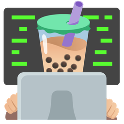 Bubble tea and Laptop