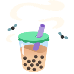 Bubble tea and Pile of poo