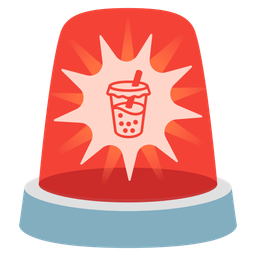 Bubble tea and Police car light