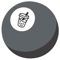 Bubble tea and Pool 8 ball