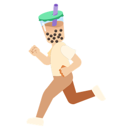 Bubble tea and Running shoe