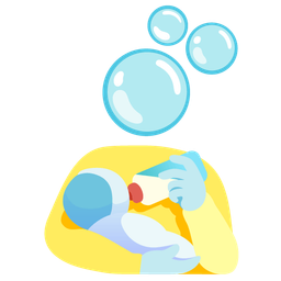 bubbles and baby bottle