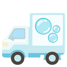 bubbles and delivery truck