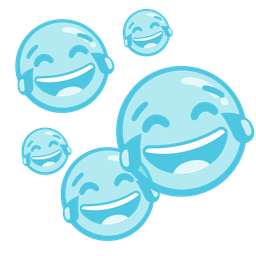 Bubbles and Face with tears of joy