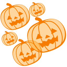 bubbles and jack-o-lantern