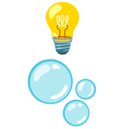 bubbles and light bulb