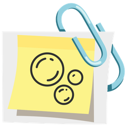 bubbles and linked paperclips