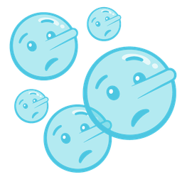 bubbles and lying face