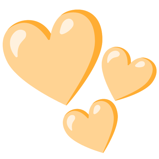 Bubbles and Orange heart