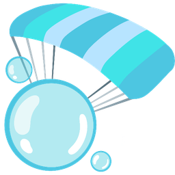bubbles and parachute