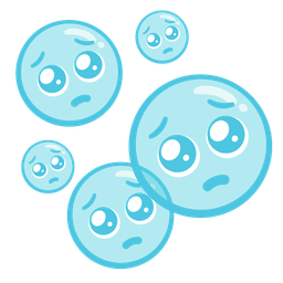 bubbles and pleading face