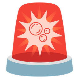 bubbles and police car light