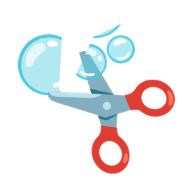 bubbles and scissors