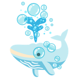 bubbles and spouting whale