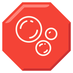 bubbles and stop sign