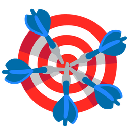 bullseye and bow and arrow